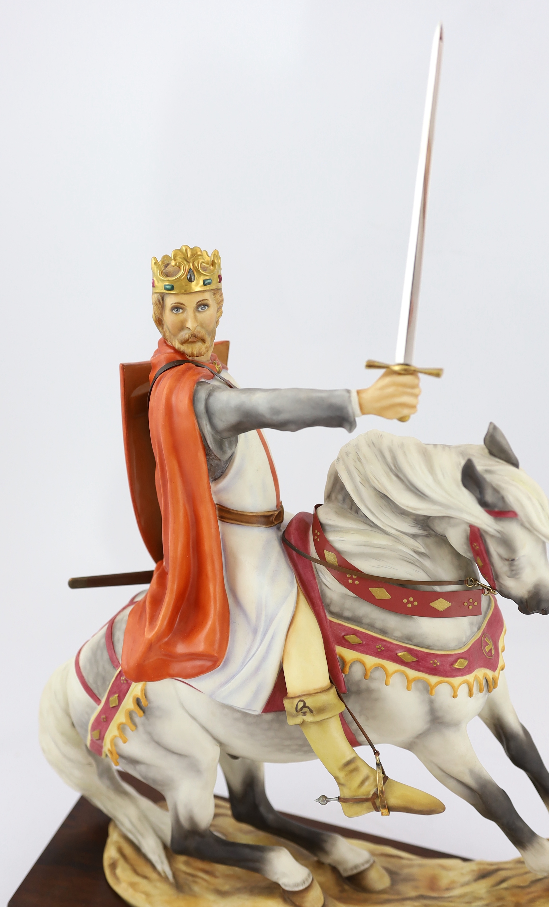 Bernard Winskill (d.1980), a Royal Worcester porcelain equestrian group of Richard Coeur de Lion